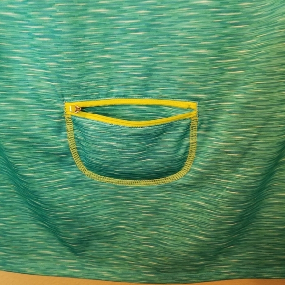 Reel Legends Top Women S Blue With Yellow Accents  Back Zipped Pocket - Picture 2 of 7